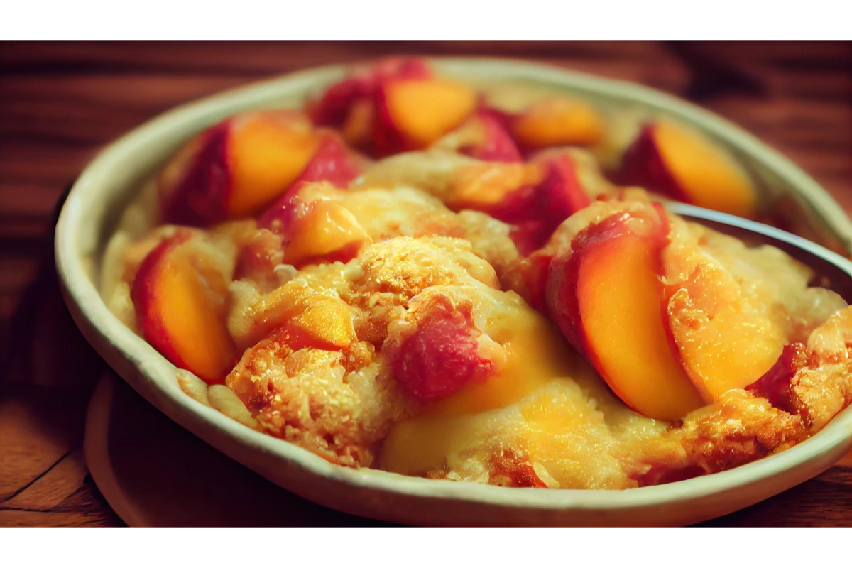 Peach Cobbler with Cake Mix