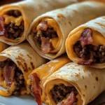 Bacon Cheeseburger Tortilla Roll-Ups – Perfect Party Snack