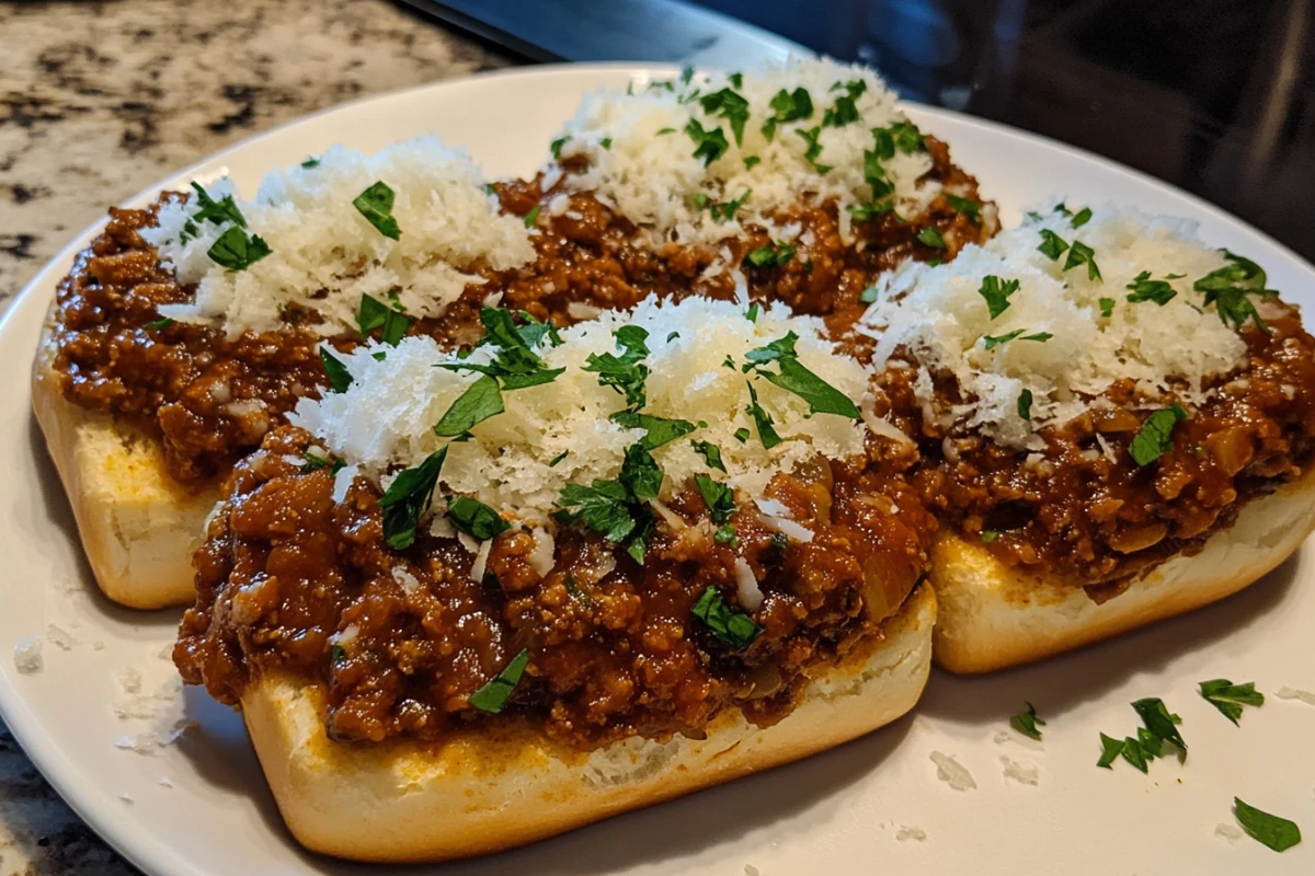 Garlic bread sloppy joes, Italian sloppy joes, Cheesy sloppy joe sandwiches, Sloppy joe garlic bread recipe, Italian-style sloppy joes