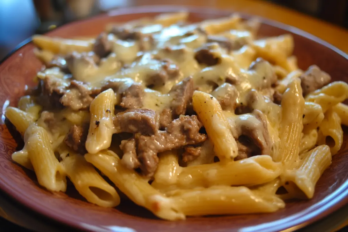 Philly Cheesesteak Pasta