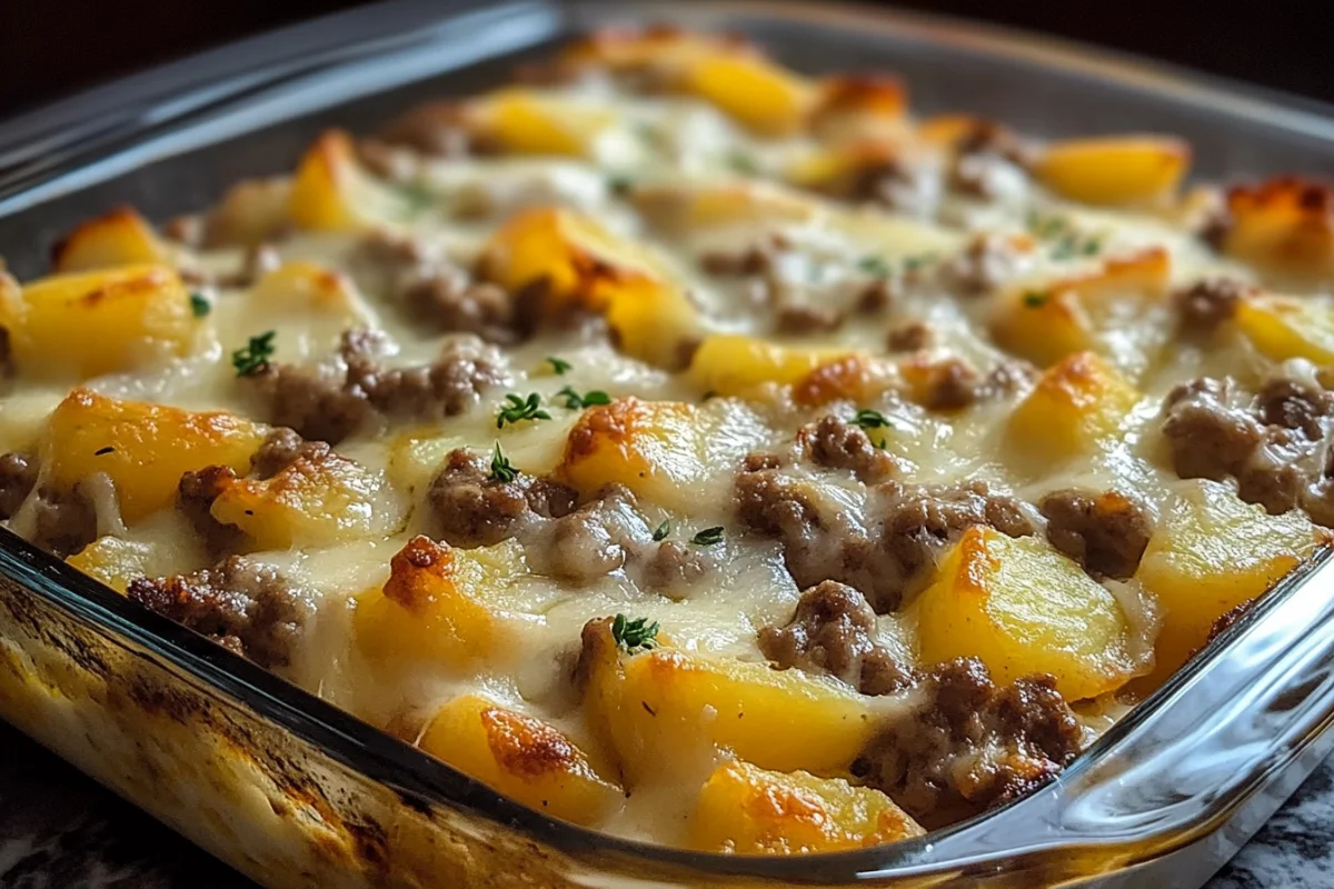 Hamburger Potato Cheese Casserole