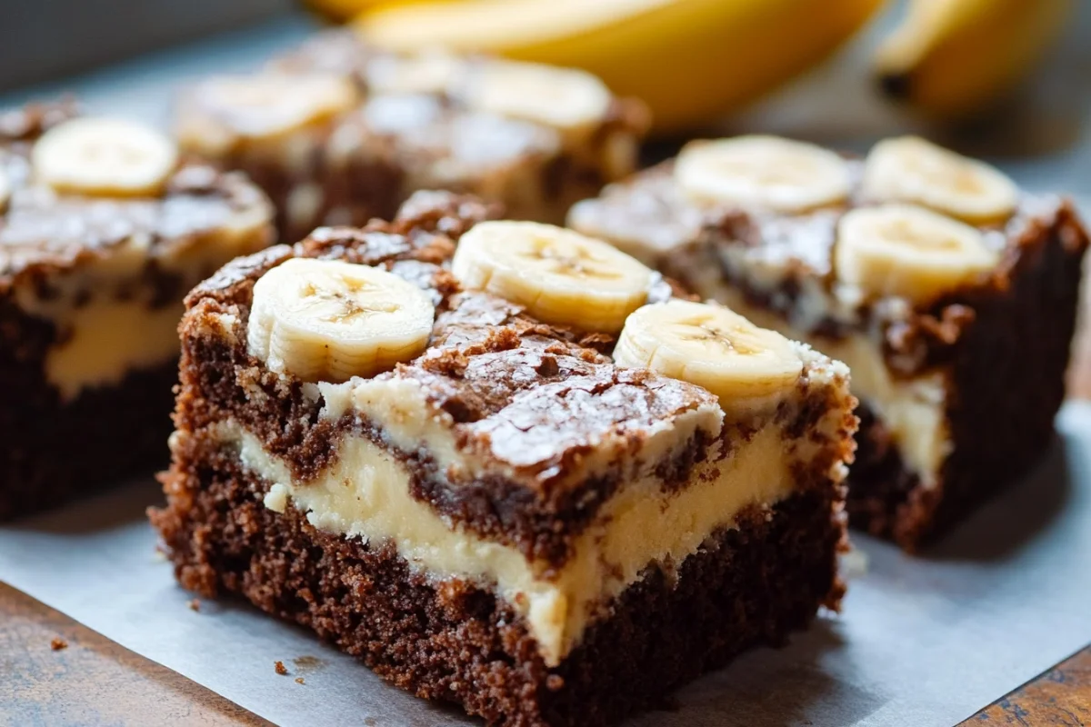 Banana brownie recipe, Fudgy banana bread, Banana chocolate swirl brownies