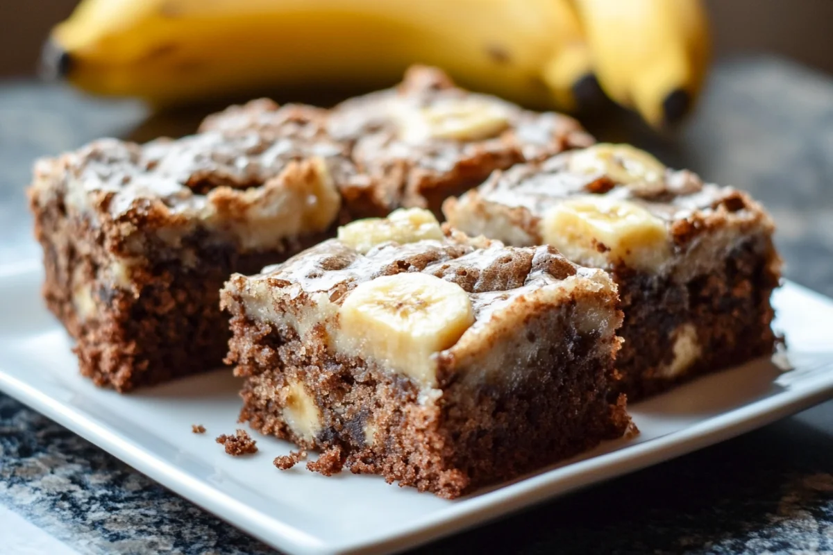 Banana brownie recipe, Fudgy banana bread, Banana chocolate swirl brownies