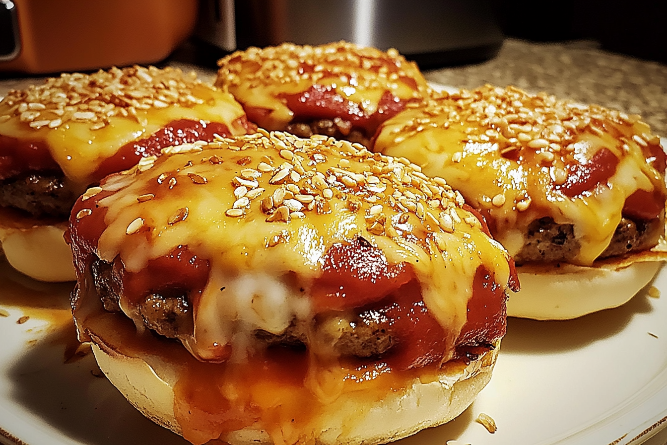 Slow cooker pizza burgers, Pizza burger crockpot recipe, Crockpot pizza sandwich, Easy pizza burgers in a crockpot