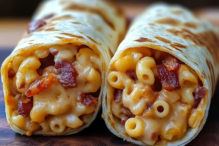 Bacon Mac BBQ Wrap, Loaded BBQ Mac Wrap, Mac and Cheese BBQ Wrap, Bacon Mac and Cheese Wrap, BBQ Bacon Mac Attack