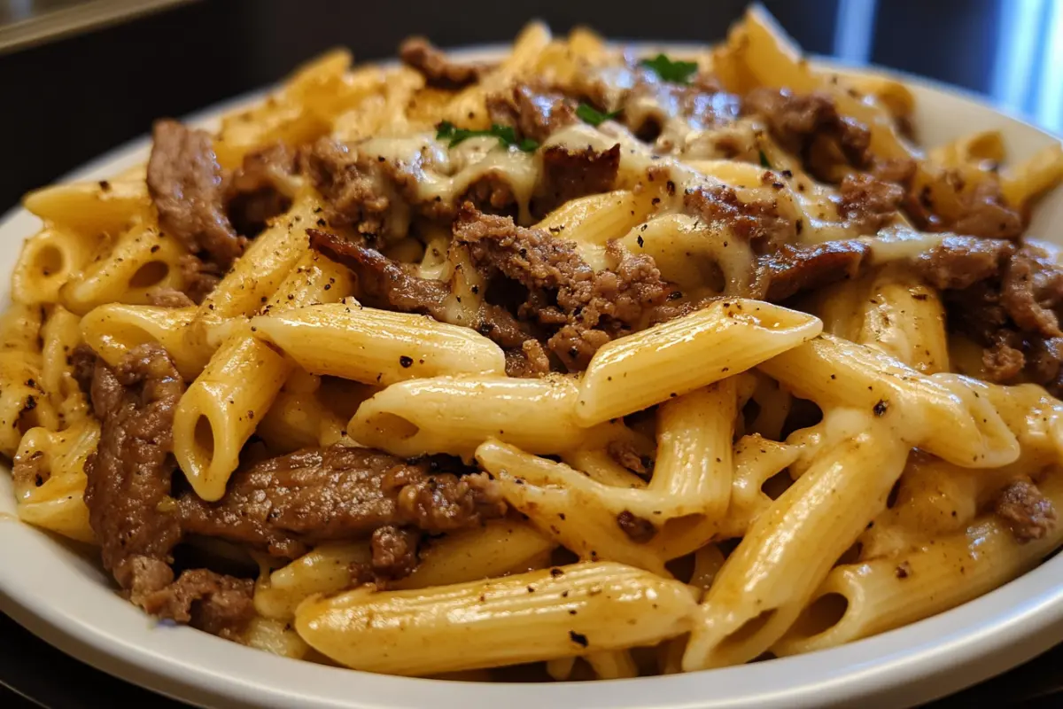 Philly Cheesesteak Pasta