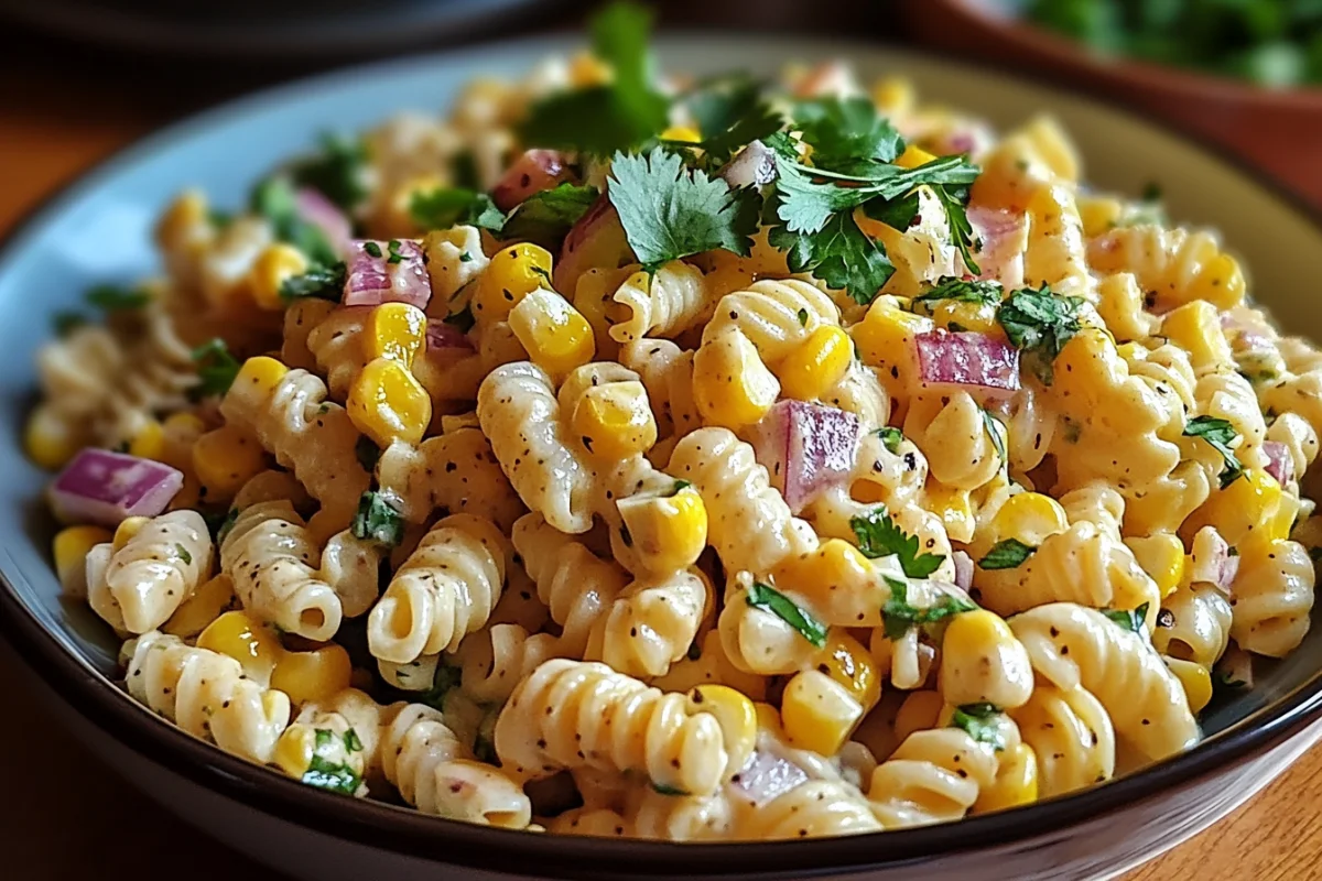 Elote Pasta Salad, Mexican Corn Salad, Creamy Corn Pasta Salad, Street Corn Pasta Salad, Summer Corn Pasta Salad