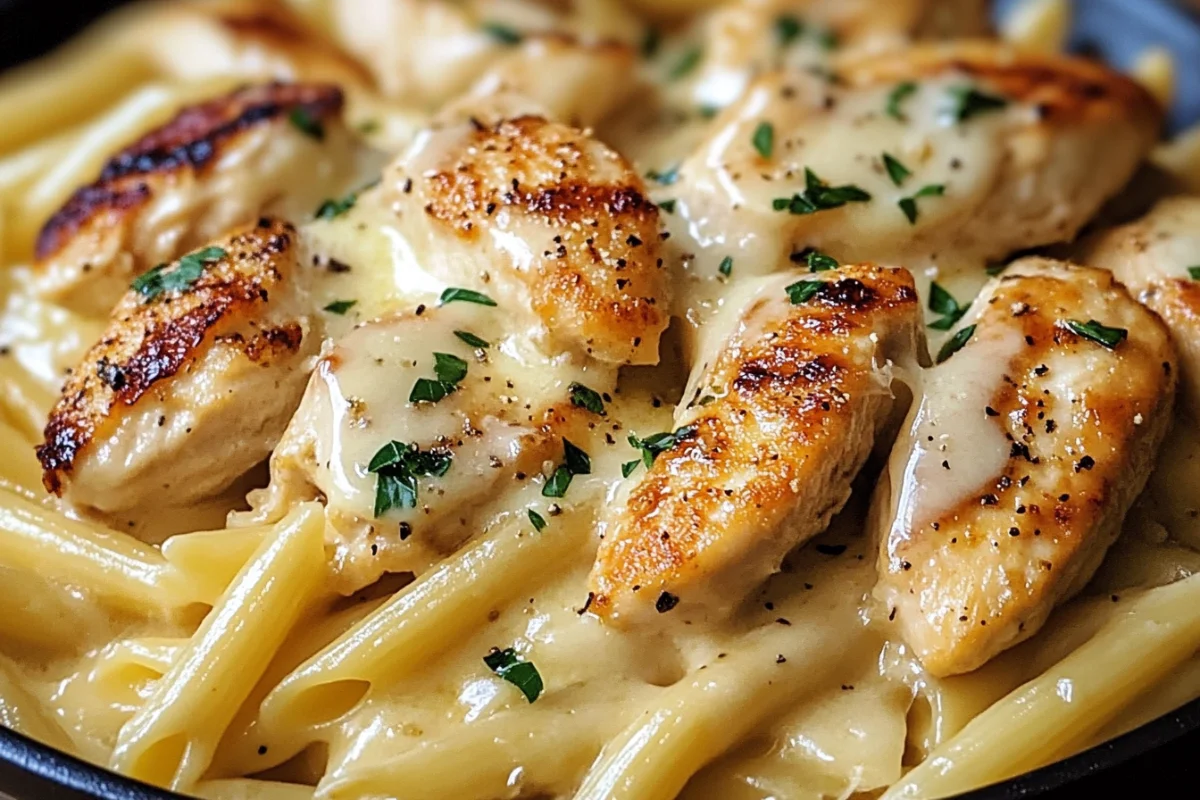 Creamy Parmesan Chicken with Penne