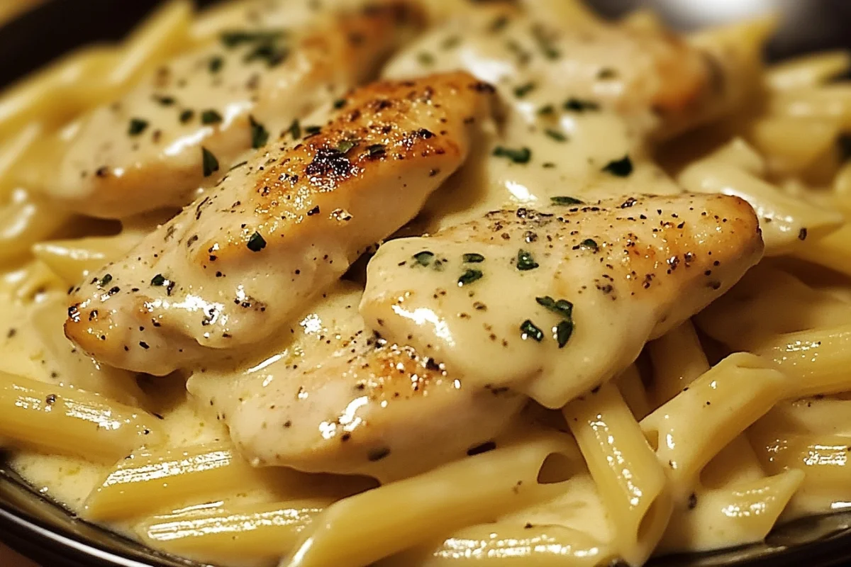 Creamy Parmesan Chicken with Penne