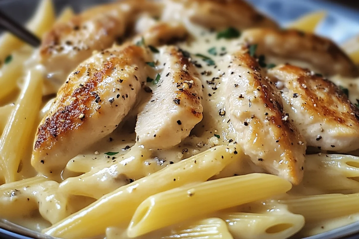 Creamy Parmesan Chicken with Penne