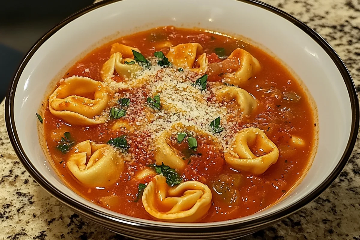 Crockpot Tomato Tortellini Soup, Tomato Tortellini Soup Recipe, Slow Cooker Tortellini Soup, Hearty Tortellini Soup, Creamy Tomato Soup with Tortellini