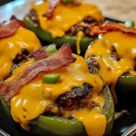 BBQ Bacon Cheeseburger Stuffed Peppers