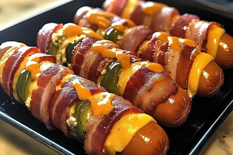 Bacon Wrapped Jalapeño Popper Hot Dogs