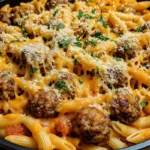 Cheeseburger Meatball Pasta Recipe