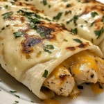 Cheesy Garlic Chicken Wraps – A Quick & Delicious Meal