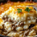 Cheesy Ground Beef and Rice Casserole