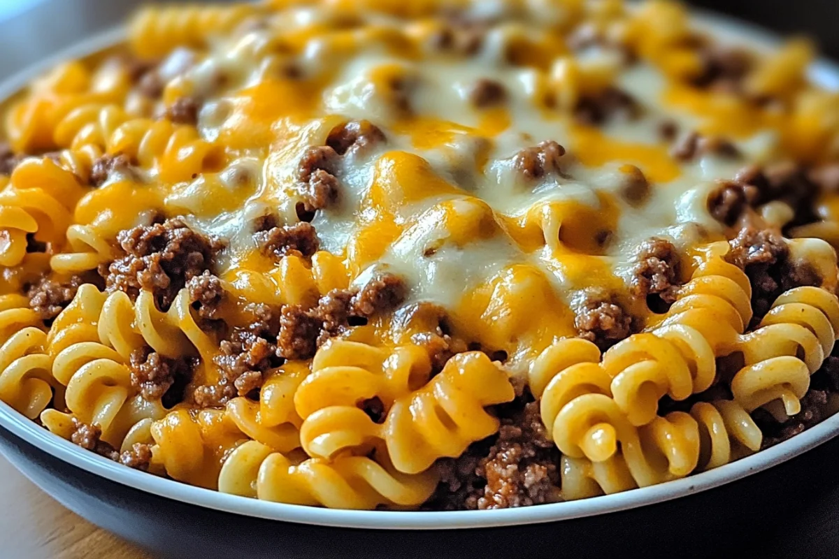 Cheesy Sloppy Cheeseburger Pasta