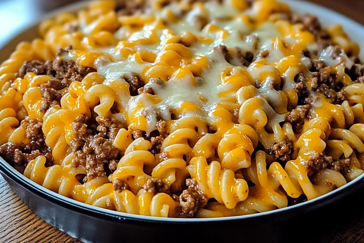 Cheesy Sloppy Cheeseburger Pasta