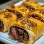 Garlic Butter Bacon Cheeseburger Rollups