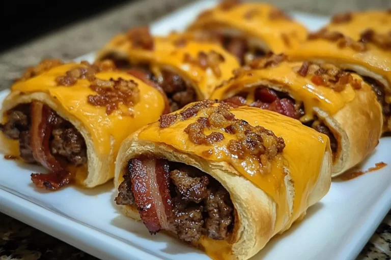 Garlic Butter Bacon Cheeseburger Rollups