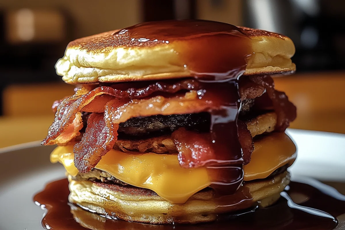 Maple Bacon Pancake Burger