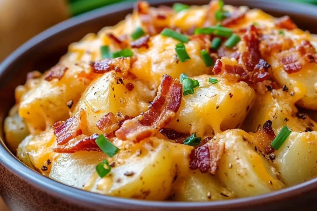 Slow Cooker Cheesy Bacon Potatoes - The Ultimate Comfort Food!