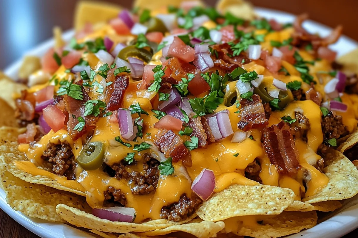 BBQ Bacon Cheeseburger Nachos – The Ultimate Party Snack!