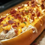 Chicken Bacon Ranch Stuffed Bread – A Cheesy Delight