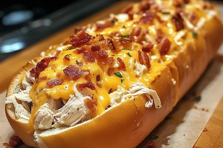 Chicken Bacon Ranch Stuffed Bread – A Cheesy Delight