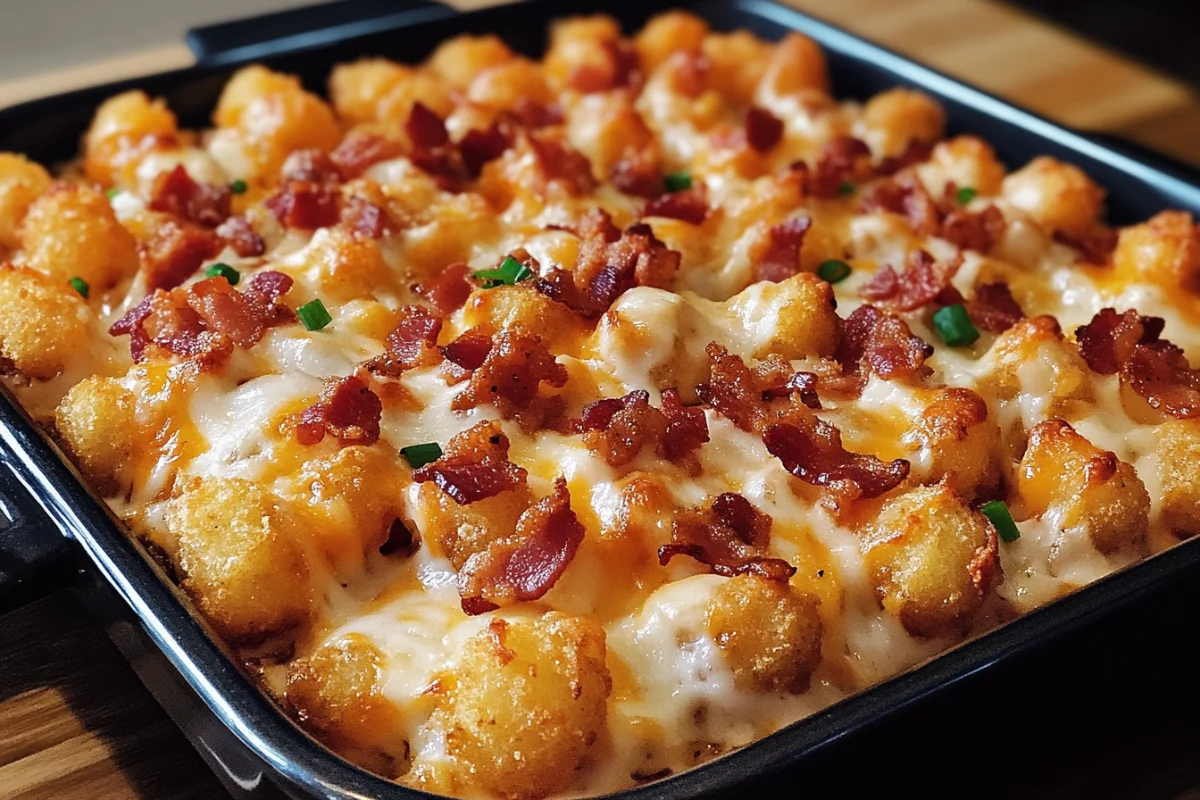 Chicken Bacon Ranch Tater Tot Casserole Recipe