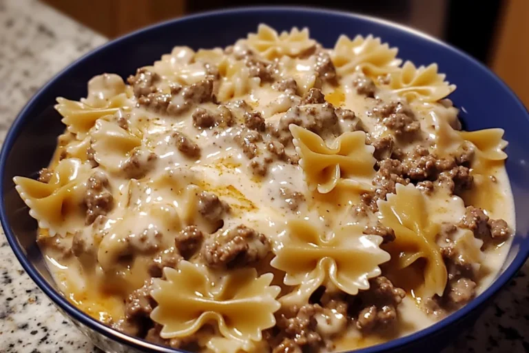 Creamy Beef and Bowtie Pasta - A Delicious Comfort Meal