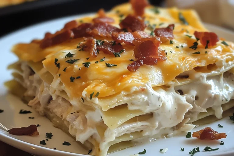 Creamy Chicken Bacon Ranch Lasagna - A Cheesy Delight