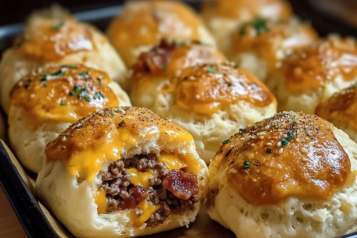 Garlic Parmesan Cheeseburger Bombs - Irresistibly Delicious!