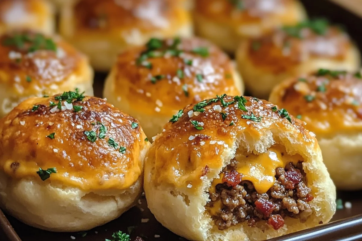 Garlic Parmesan Cheeseburger Bombs - Irresistibly Delicious!