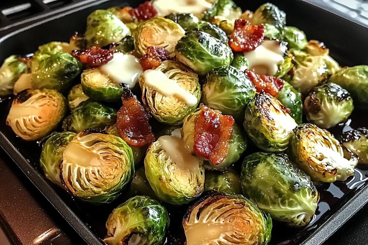 Honey-Glazed Roasted Brussels Sprouts with Bacon