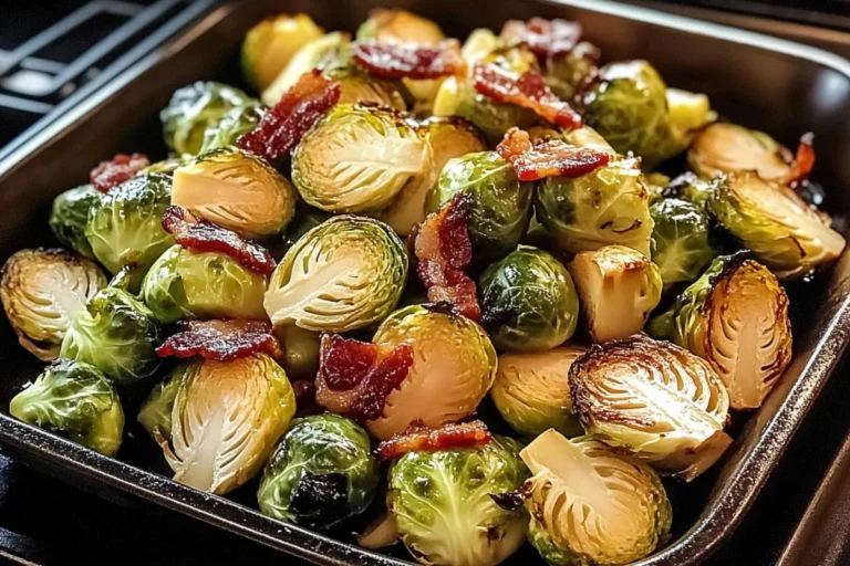 Honey-Glazed Roasted Brussels Sprouts with Bacon