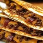 Maple Bacon Cheeseburger Bomb Quesadillas