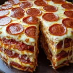 Pepperoni Pizza Layer Cake – A Pizza Lover’s Dream Come True!