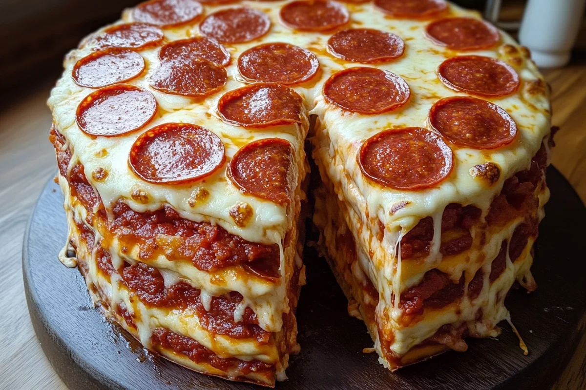 Pepperoni Pizza Layer Cake – A Pizza Lover’s Dream Come True!