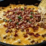 Sizzling Bacon Cheeseburger Queso Dip – Irresistible & Cheesy!