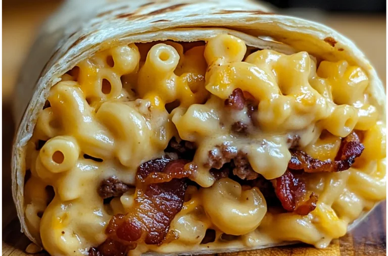 BBQ Bacon Mac & Cheese Burger Wraps - Ultimate Comfort Food