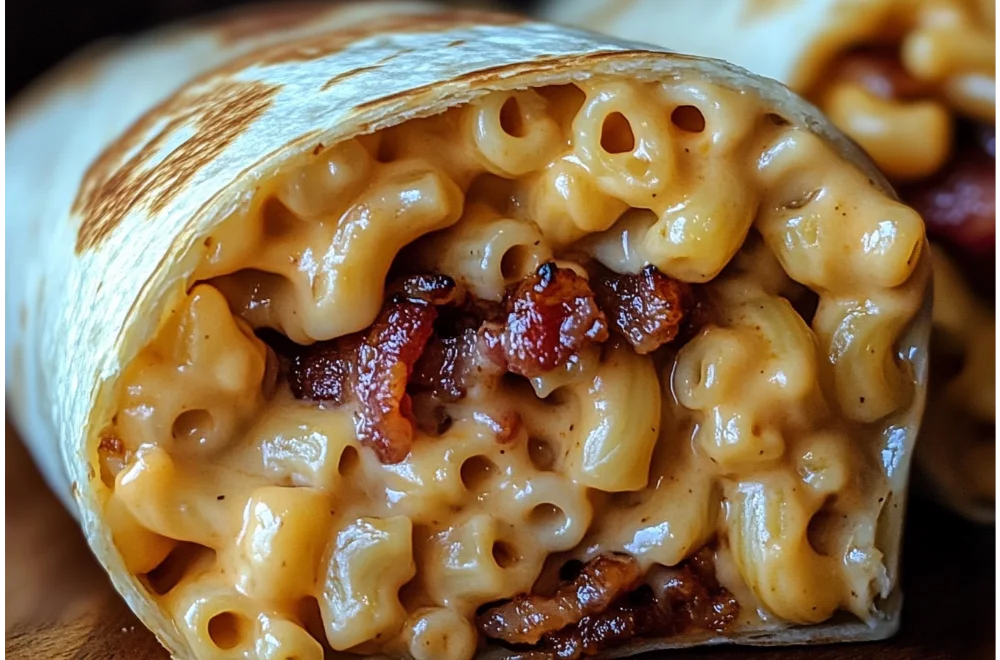 BBQ Bacon Mac & Cheese Burger Wraps - Ultimate Comfort Food