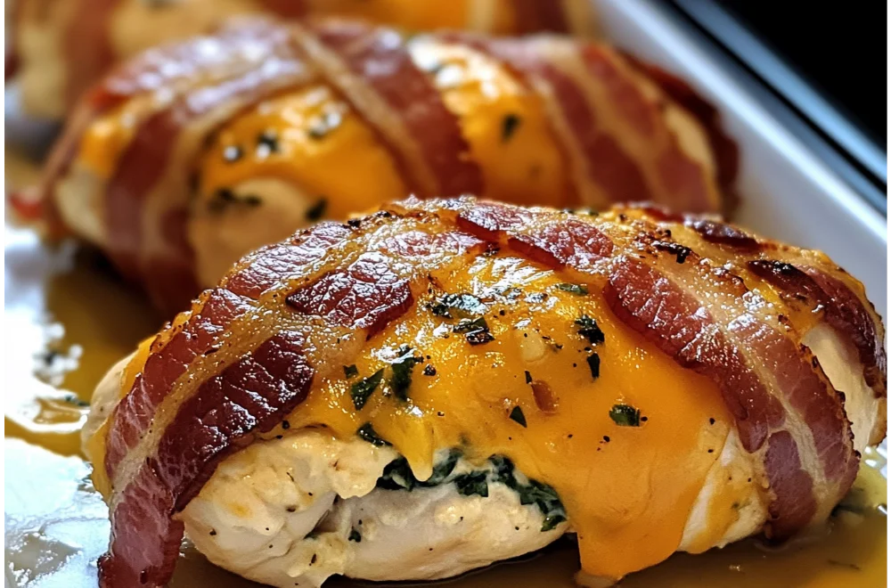 Bacon-Wrapped Stuffed Chicken Breast – Cheesy and Delicious