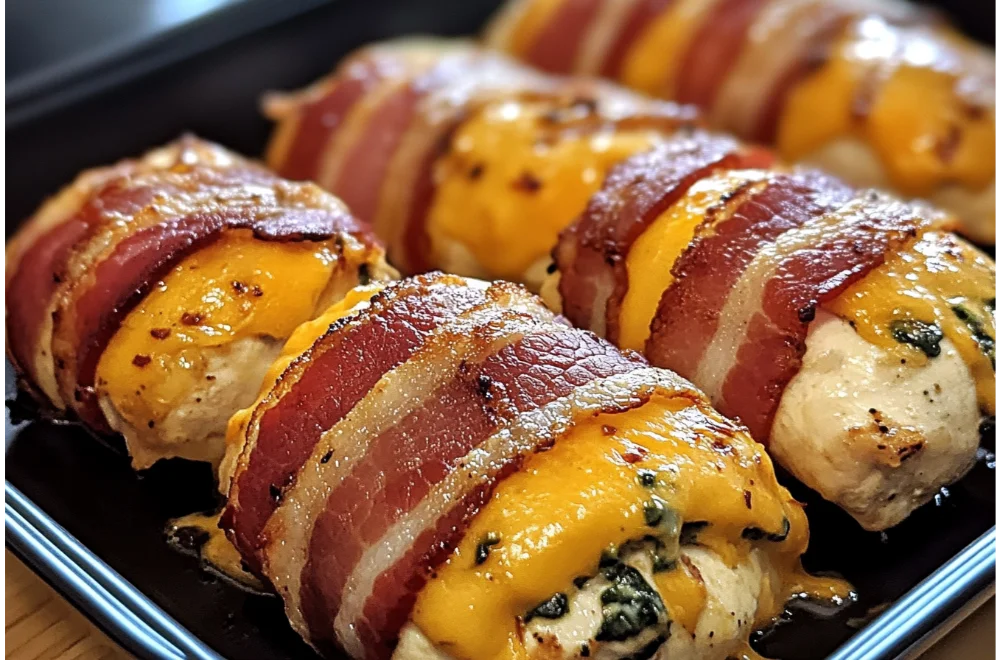 Bacon-Wrapped Stuffed Chicken Breast – Cheesy and Delicious