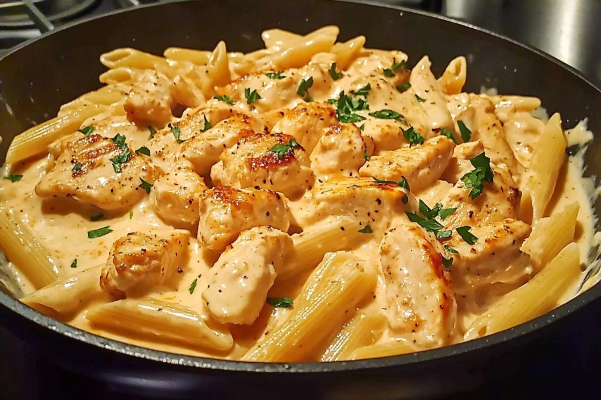 Buffalo Chicken Alfredo Penne - Spicy, Creamy, and Irresistible!