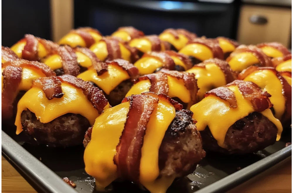 Cheese-Stuffed Bacon Burger Bites – Perfect Party Appetizer