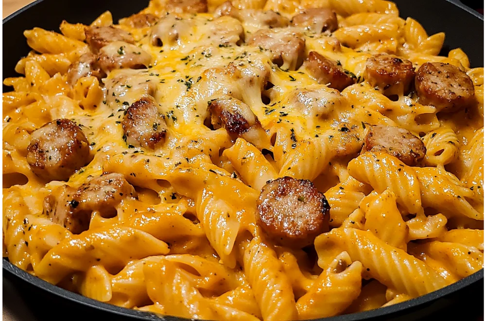 Cheesy Cajun Chicken and Sausage Pasta - Creamy & Flavorful