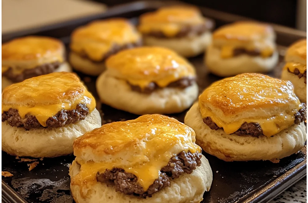 Cheesy Garlic Burger Biscuit Bombs – A Flavor Explosion