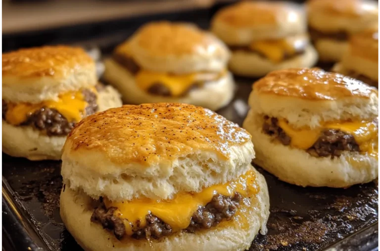 Cheesy Garlic Burger Biscuit Bombs – A Flavor Explosion