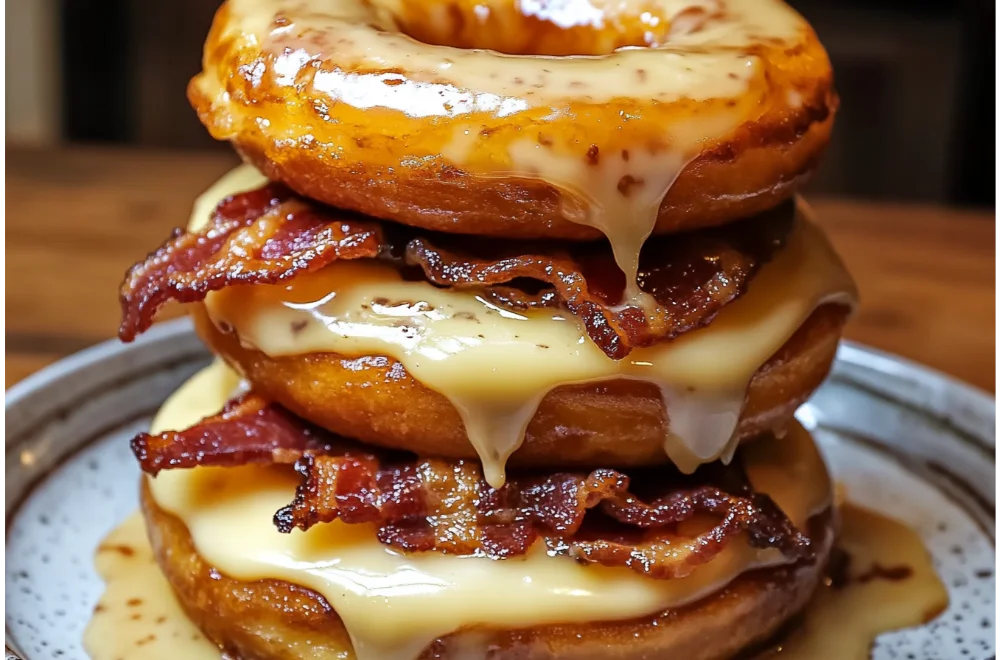 Donut Grilled Cheese with Bacon Maple – Sweet & Savory Delight